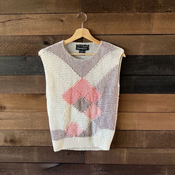 Vintage Counterparts Hand-Knitted Sweater Vest - Picture 1 of 10